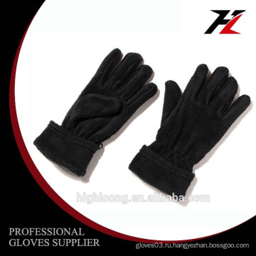 Зимние наружные черные перчатки с перчатками из флиса с эластичным на запястье